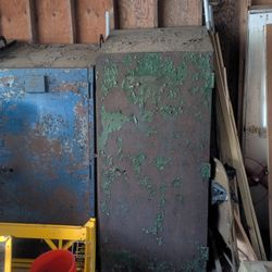 Vintage Metal Storage Hutch 