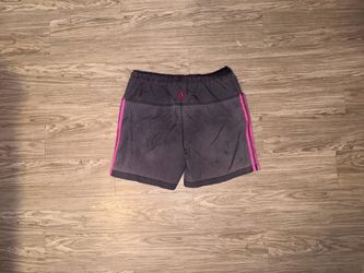 VTG Adidas Originals Swim Trunks Men Sz L 3-Stripes Grey Pink Unlined Drawstring