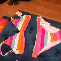  RAISINS brand Two Piece Colorful Summer Bikini  Size Medium