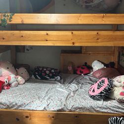 Wood Twin Over Full Bunk Bed