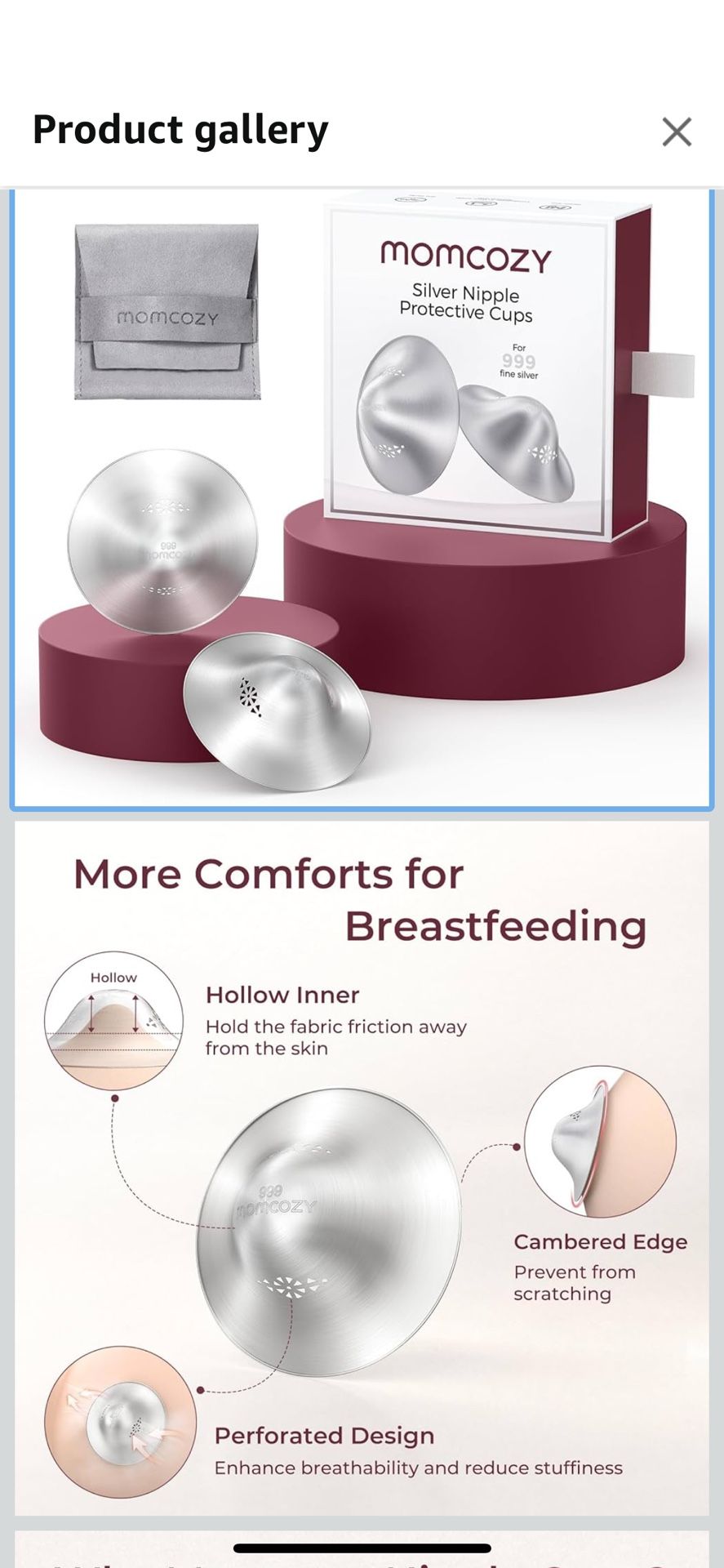 Silver Nipple Protective Cups