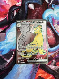 Team Rocket's Persian Ex #219 Pokemon TCG Destined Rivals Scarlet & Violet