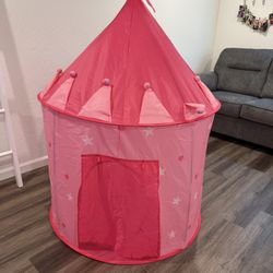 Little Girls Play Princess Tent