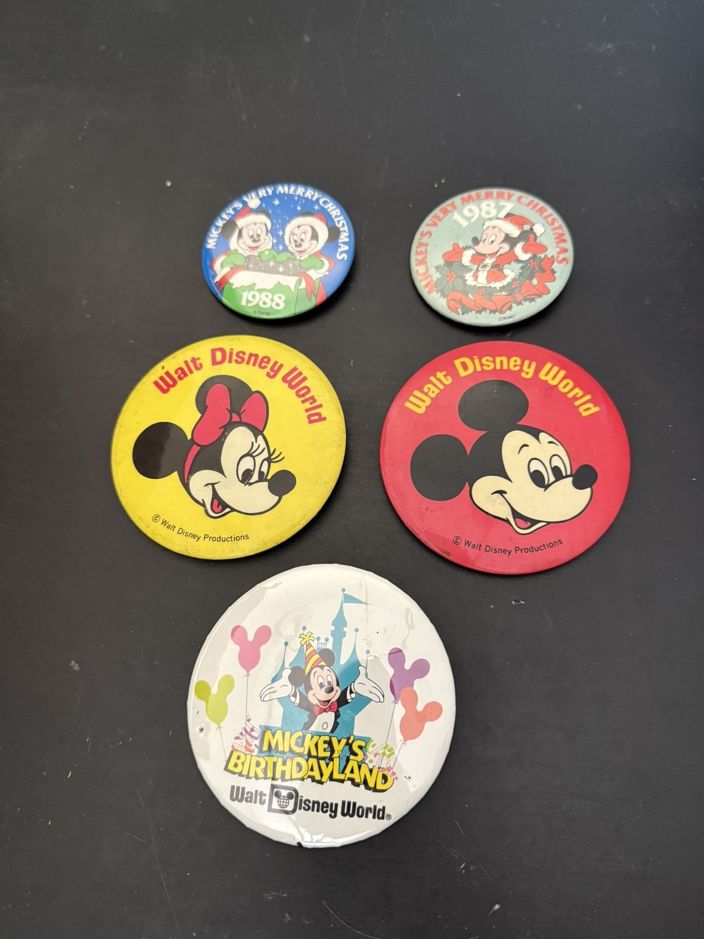 Vintage Walt Disney World Buttons
