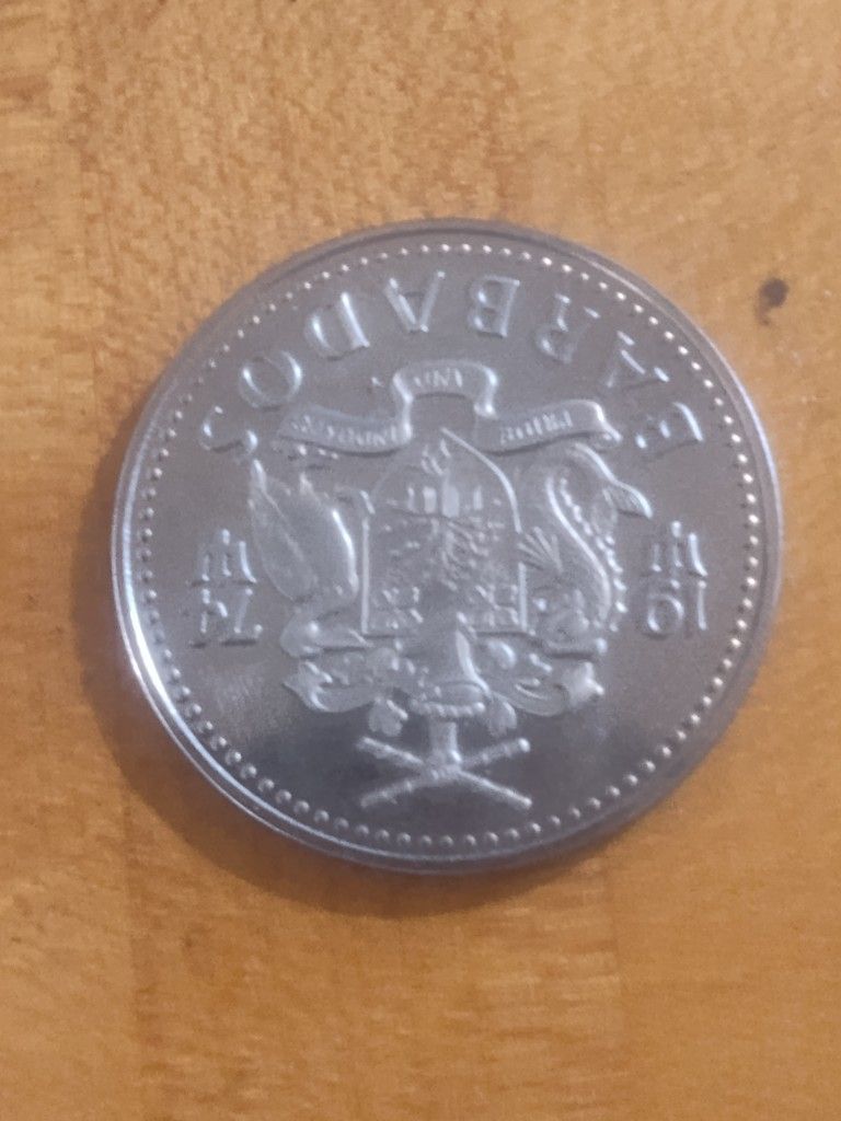 1974 Barbados $2 Coin