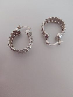 Silver hoop earrings