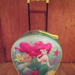 Rare Disney Store Little Mermaid Ariel Child Size Rolling Luggage