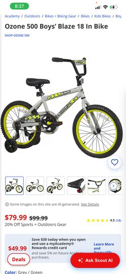$50 18 Inch Boys Bike