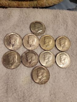 Lot Of Ten Kennedy Half Dollars