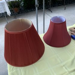 2 Burgundy Lampshades 