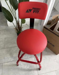 Mechanical stool red chair