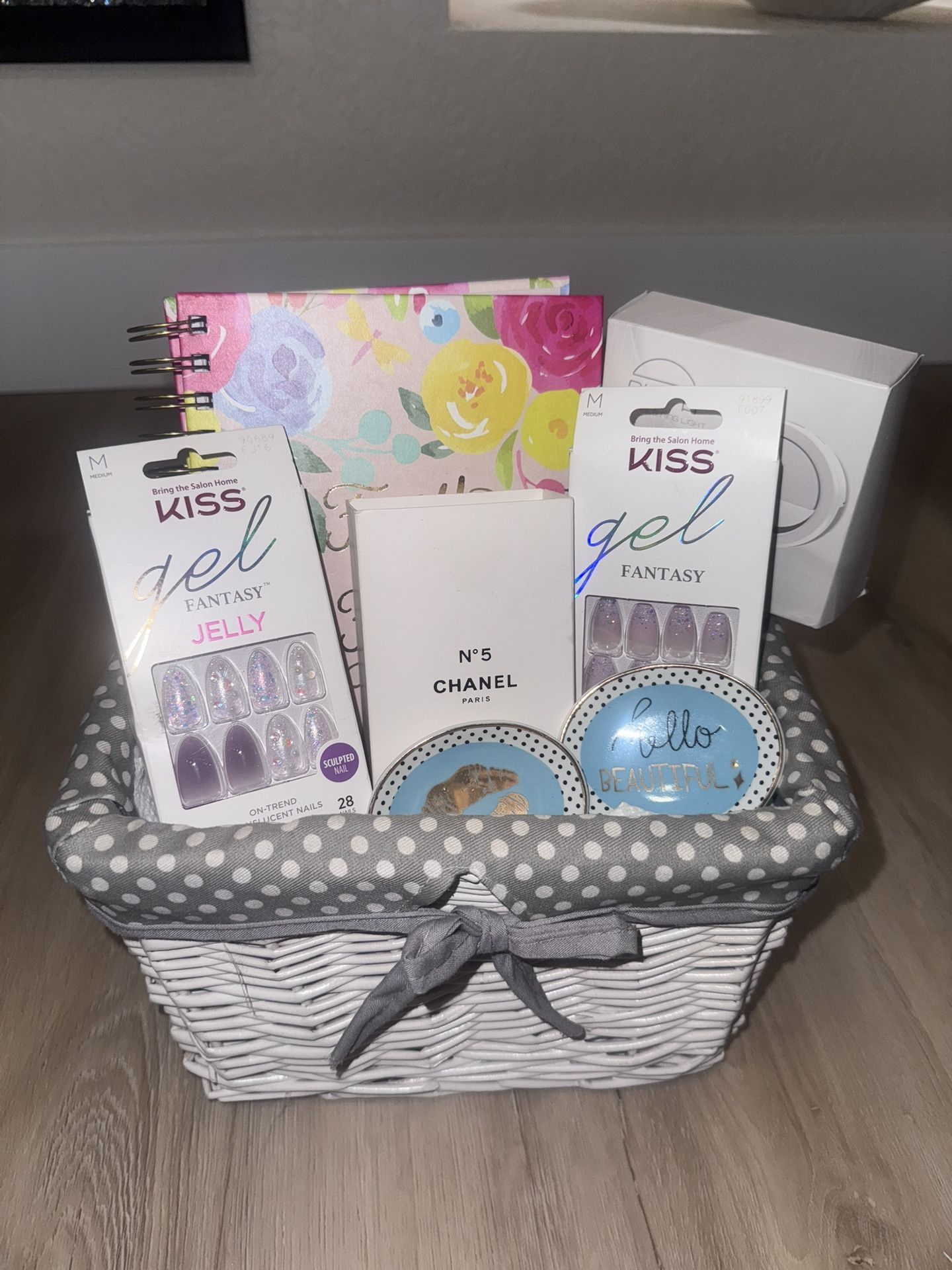Brand New Beauty Gift Basket - Chanel Perfume, Nails, Journal & More!