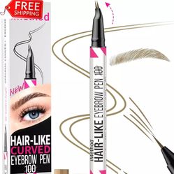 Imethod Curved Eyebrow Pen - Eyebrow Pencil 2-In-1 Dual-Ended Eyebrow Pen with C