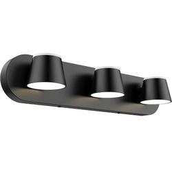 3 Light Bathroom Vanity Light LED Black Bathroom Light Fixtures Up and Down Rotatable Dimmable 20 inch Bathroom Lighting