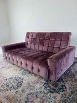 Moving sale! Everything must go! Purple Velvet Tufted Sofa