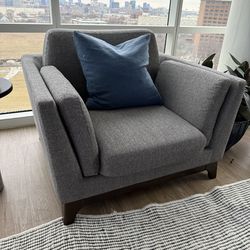 Gray lounge chair