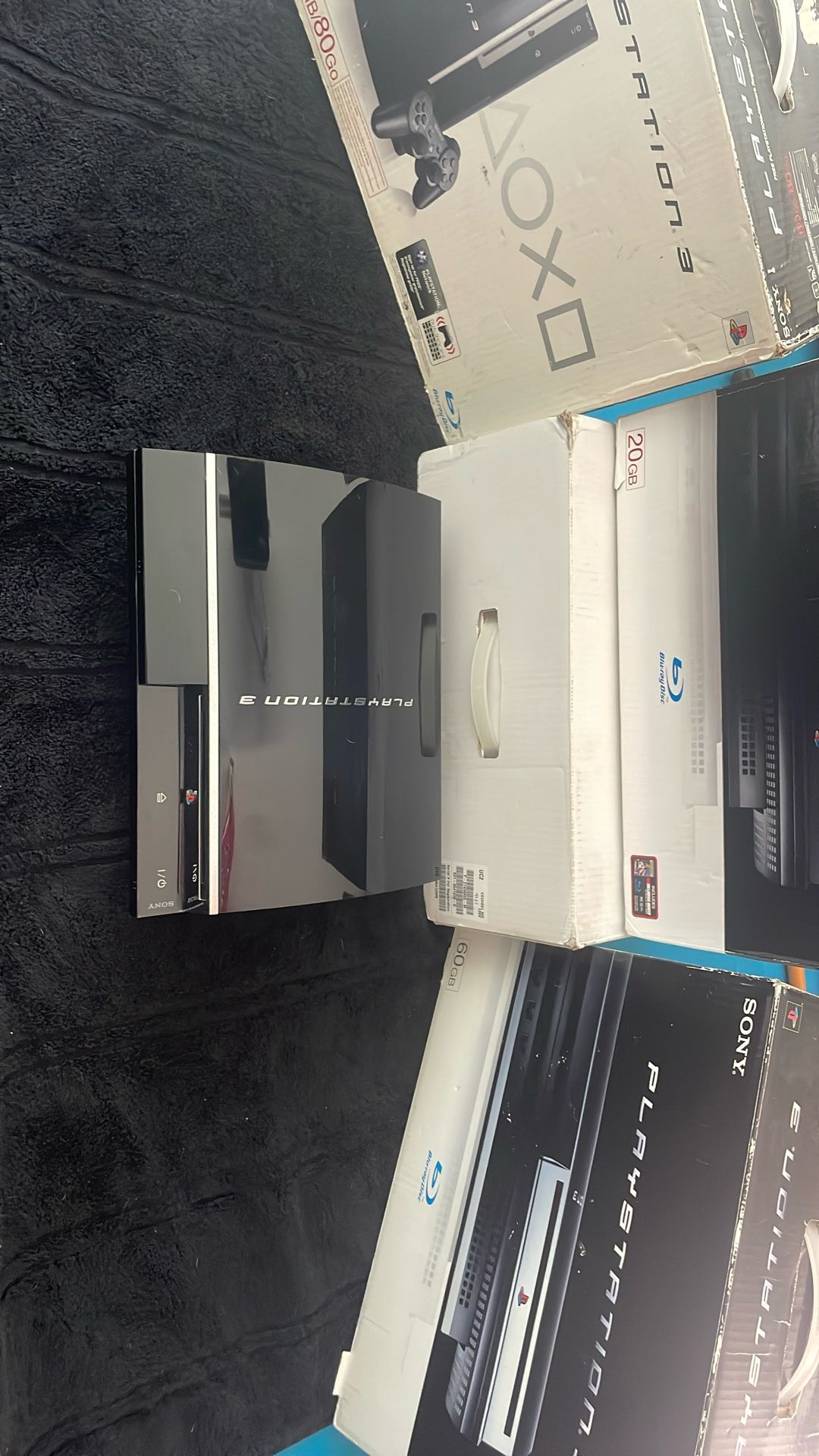 lot of 4 ps3’s. all ps2 ps1 backwards compatible cechb01 cecha01 ceche01 MG