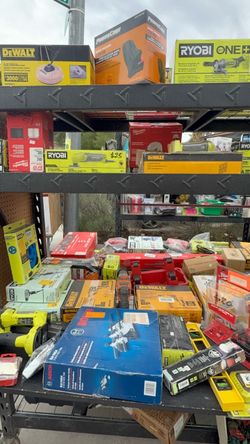 OCT 18 yard sale open til 6 pm, milwaukee tools, power tools, ryobi angle grinder etc