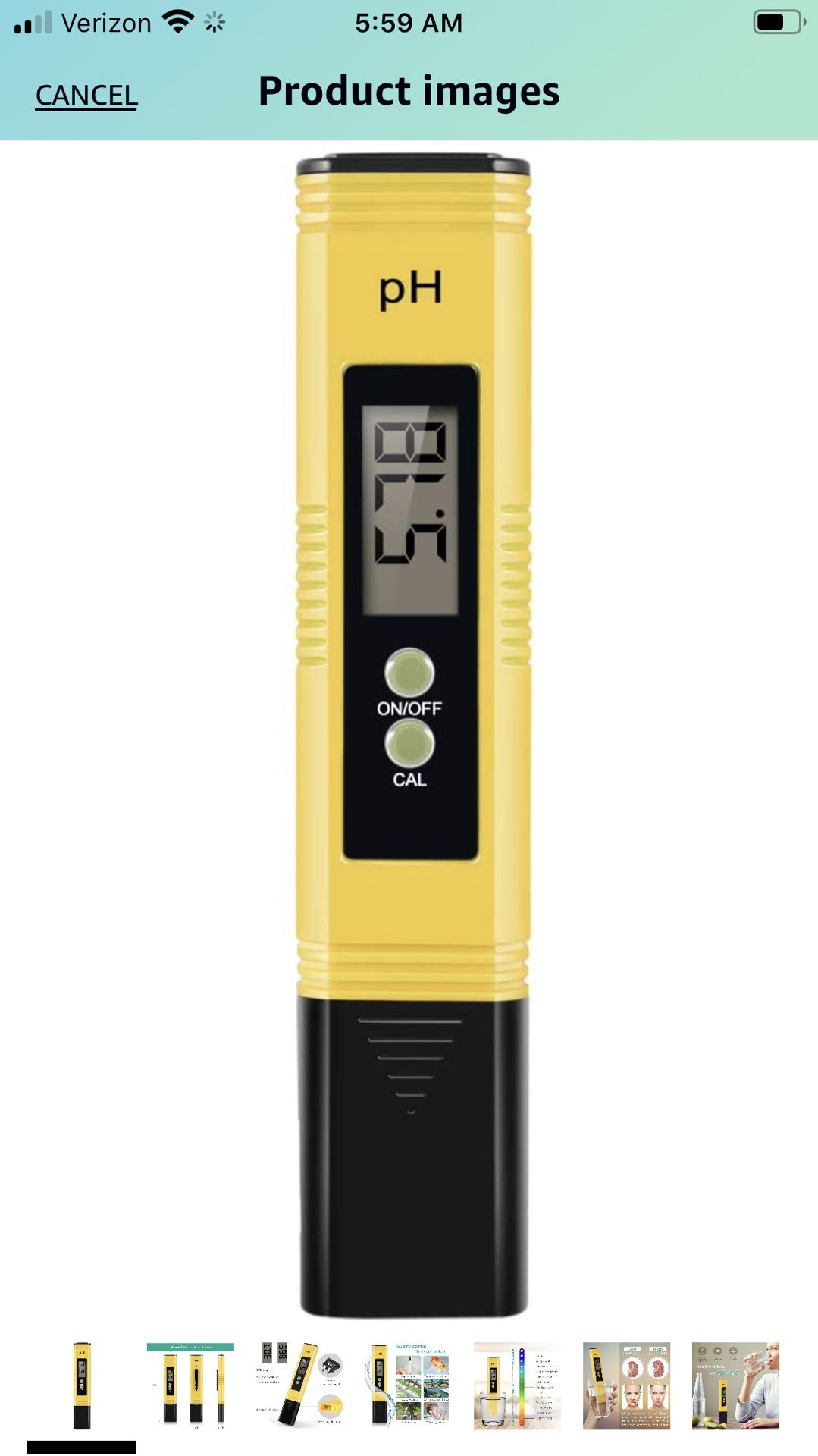 Digital PH Meter, Water Quality Tester with Calibration Solution Powder PH Accuracy 0.01 Measurement for 0-14 Measurement Range for Household Drinkin