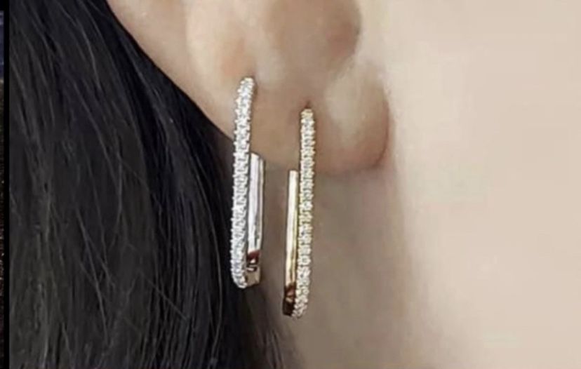 Gold Hoop Earrings S925 