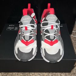 Red grey & white Nikes