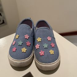 Slip On Toddler Shoes With Flowers