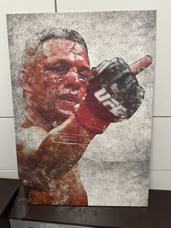 Metal Nate Diaz Poster. UFC