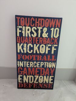 Large football sign decor