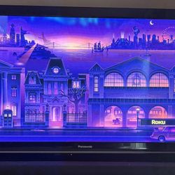 Panasonic 50” Viera tv with Roku  Works very well, just got a new one.  See attached video and pics. 