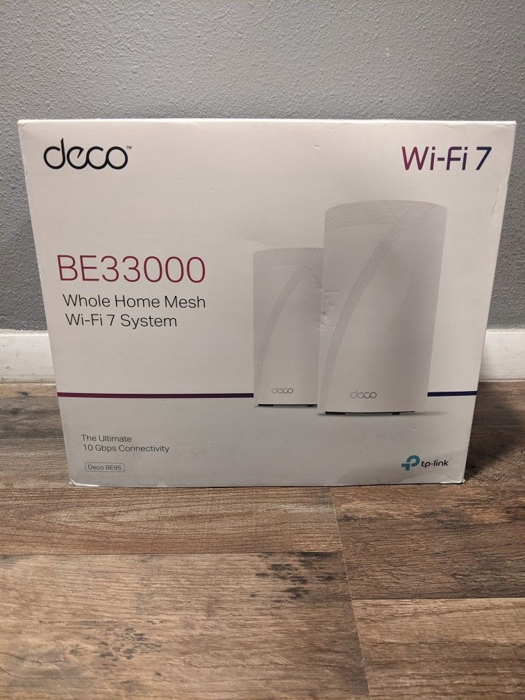 TP-Link Deco BE95 BE3600 Dual-Band WiFi 7 Mesh Router with 2.5Gbps Ports MU-MIMO VPN