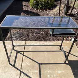 Glass Top Desk / Entry Table Needs Wooden Part Replaced 