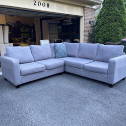 Free Delivery - Gray Corner Couch Sofa Sectional