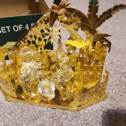 Nativity Brass Die Cut Metal 3D Plastic Figures Pacific Rim 