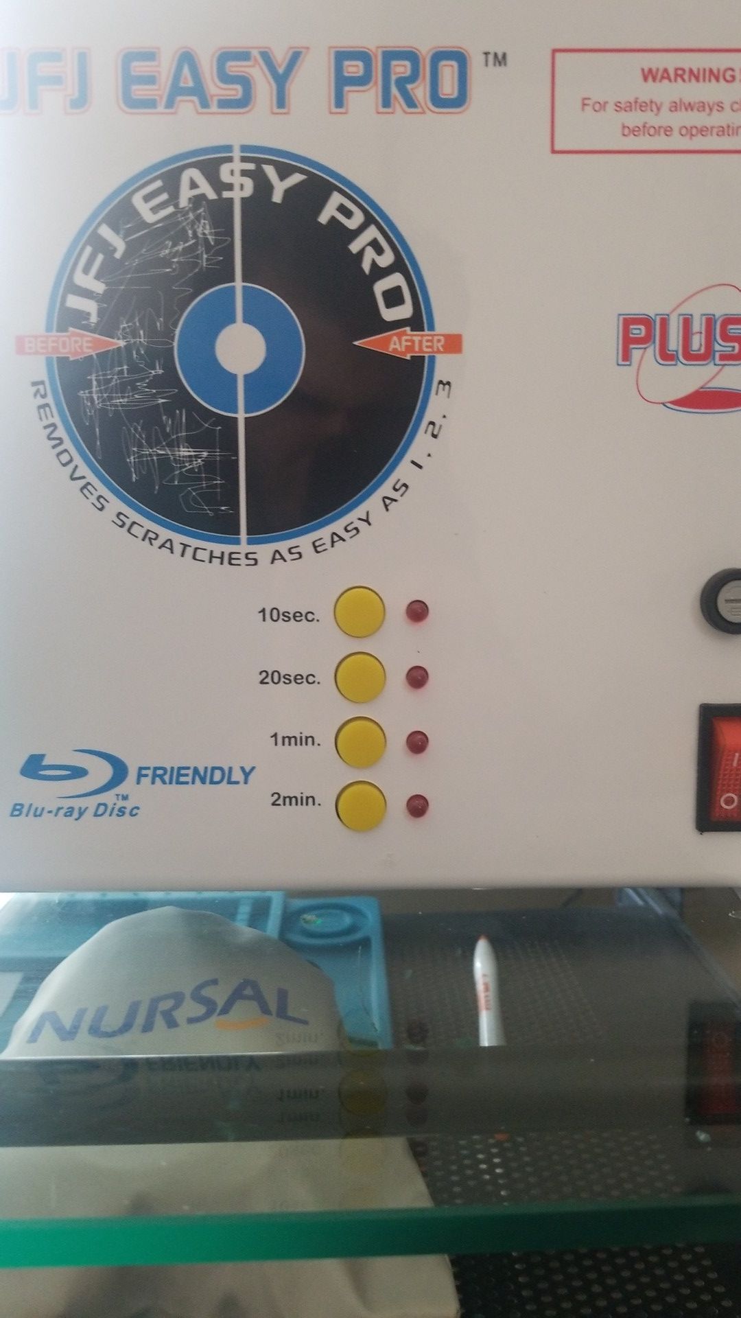 Game disc and DVD repair 250 for both Cost online is 680 for both used maybe 5 times good for a business