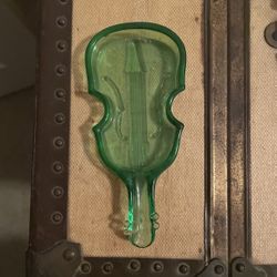 Green Glass Guitar Ashtray.