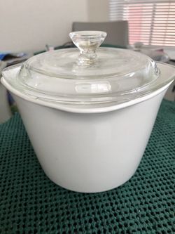 Vintage CorningWare 4cup Sauce Pot w Pyrex glass lid