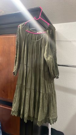 Green cottagecore dress