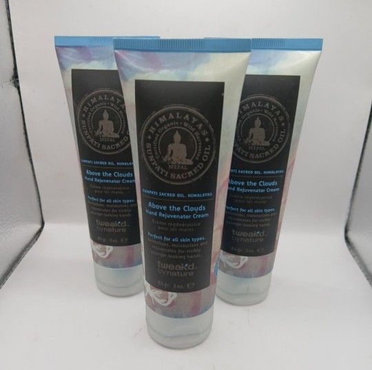 Tweak'd by Nature, 3- 3 oz. Tubes of Hand Rejuvenator Cream, "Above the Clouds"
