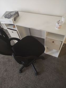 Computer desk and chair