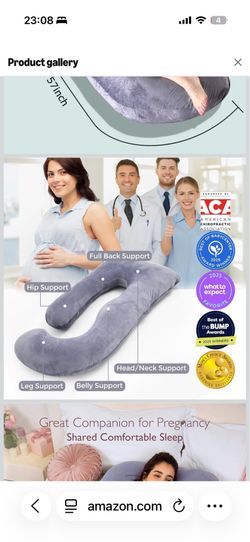 Momcozy Pregnancy Pillows for Sleeping, U Shaped Full Body Maternity Pillow with Removable Cover - Support for Back, Legs, Belly, HIPS for Pregnant Wo