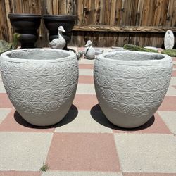 New Flower Pots Made Out Of Cement Perfect Gift 