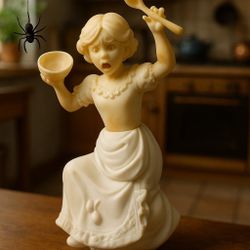 Avon USA 1970s Empty Figural Little Miss Muffet Sweet Honesty Cologne Decanter