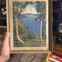 Vintage Landscape Framed Art 
