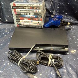 PS3 Console Bundle w/ 69 GAMES &  1 Controller 