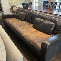 Restoration. Hardware Brown Leather Couch