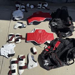 2 Full Sets of EMAC Martial Arts Equipment and 2 Duffle Bags for kids ages 6-10