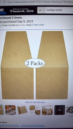 4pc - Burlap Table Runners ( 13” x 108” )