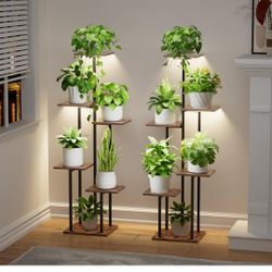 Plant Stand with Grow Light 6 Tier Indoor Plant Shelf Rack Set – Corner Plant Display