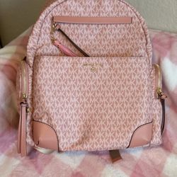 Michael Kors Women's Prescott Large Backpack Pink