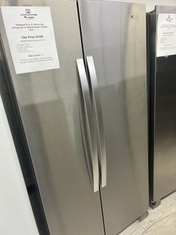 $1104 Whirlpool 25 cu. ft. Side-by-Side Refrigerator
